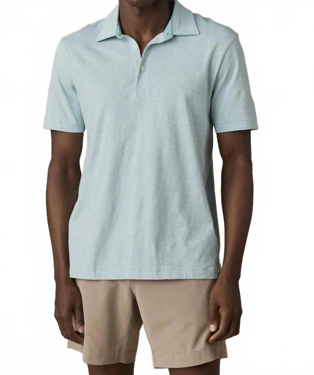 NEW FAHERTY sunwashed tshirt polo in seafoam